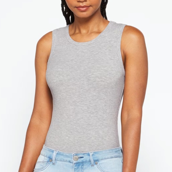 Kaileigh Tops - KAILEIGH X STITCH FIX | Chana Knit Bodysuit in Grey, Size Small